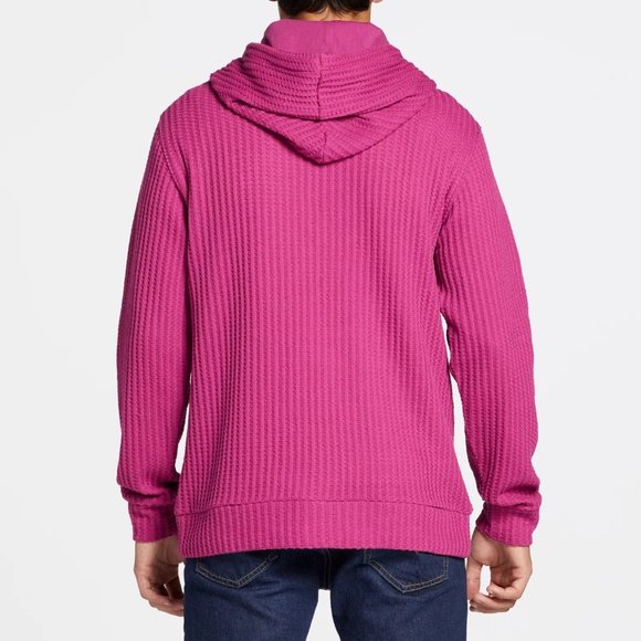Alpine Design Men's Waffle Hoodie Magenta Size Large NWT Retail $60 - Picture 2 of 3